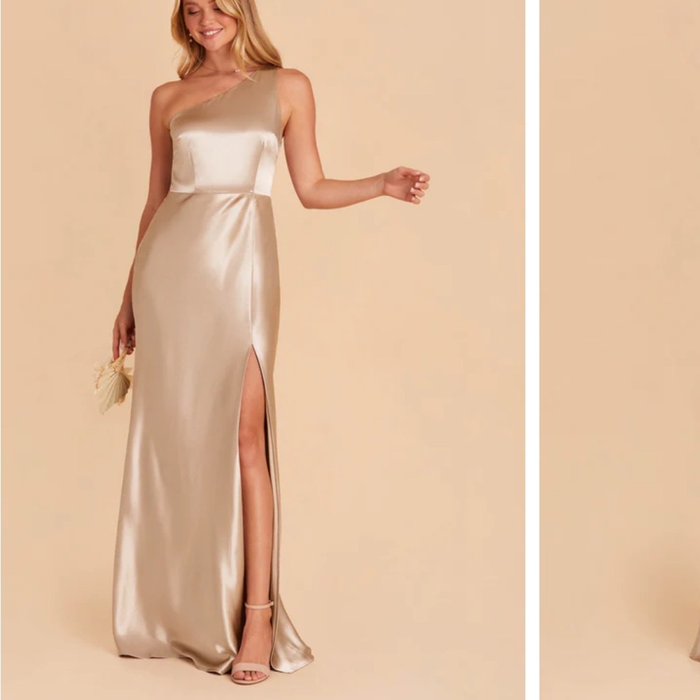 Birdy Grey One-Shoulder Gold Evening Dress - Picture 3 of 7